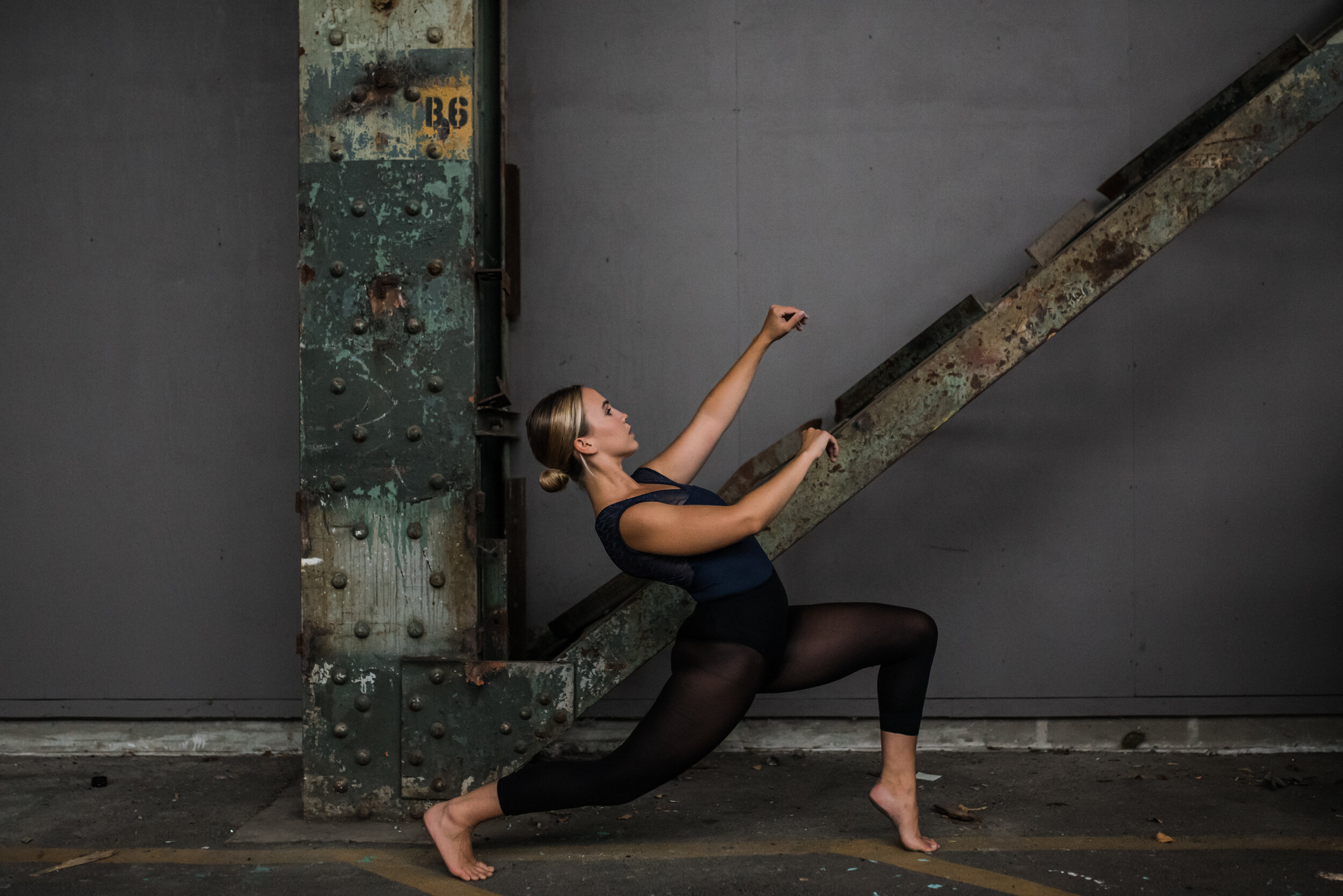 Dancer Alex wanted an edgy vibe for her dancing portraits and the Navy Yard did not disappoint!