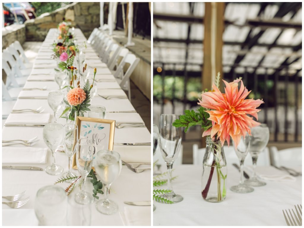 Tablescape at the Valley Green Inn wedding