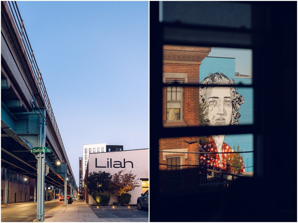 Lilah Philadelphia sits beside the El in Fishtown.